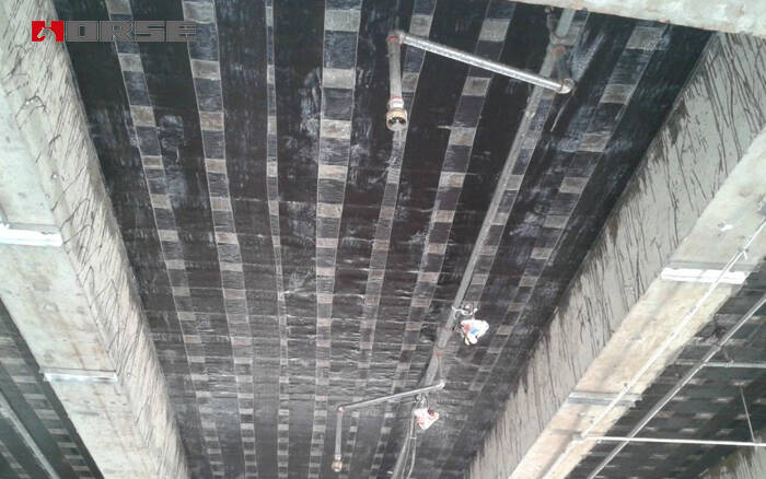 slab strengthening by carbon fiber fabric