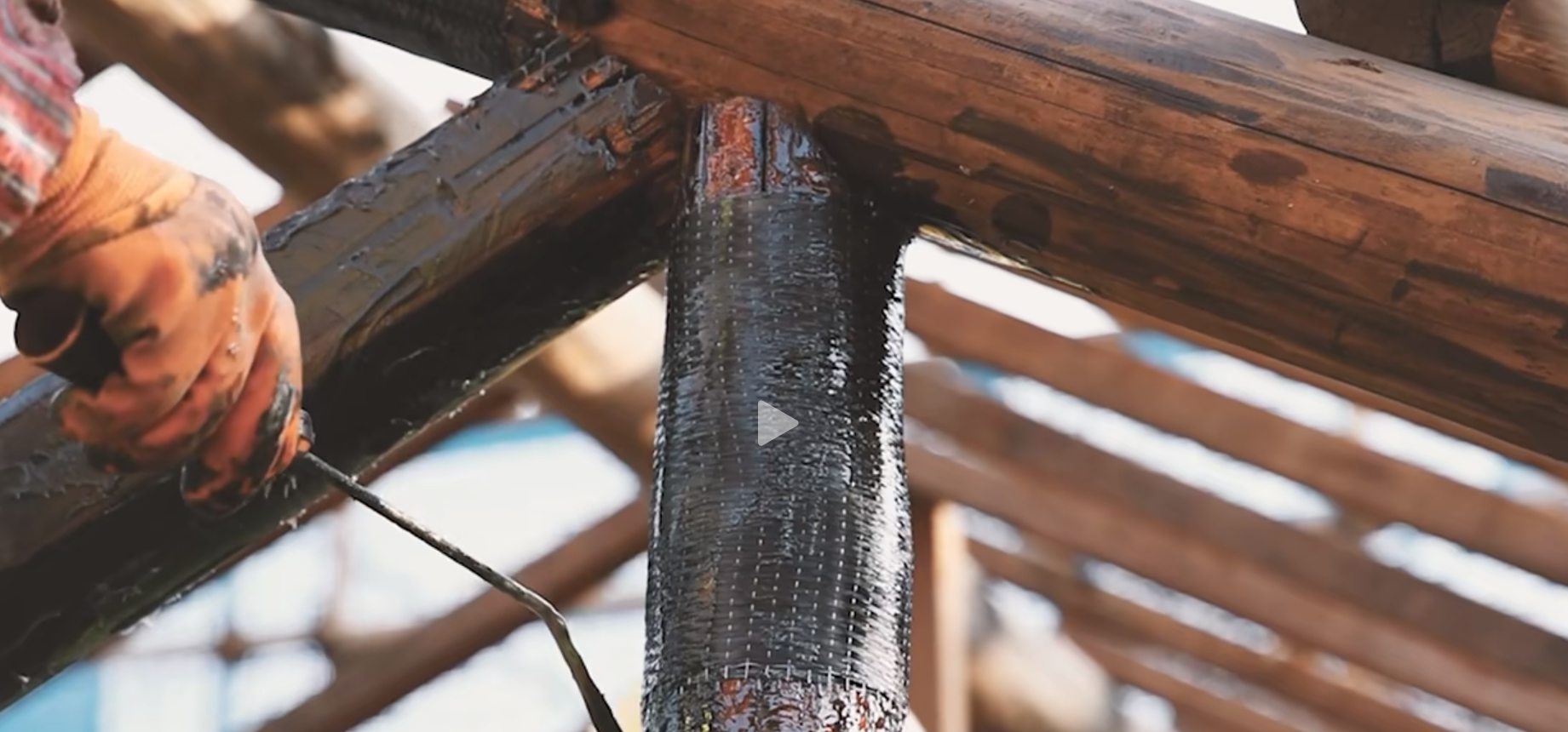 Fibra de carbono para estructuras de madera