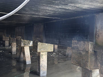 Muelle de Zhoushan reforzado con láminas de CFRP