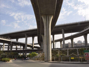 Refuerzo de grietas en el paso elevado de Xiamen