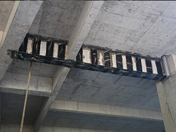 Refuerzo de vigas y losas de FRP del Banco de China