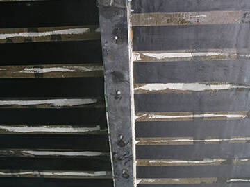 Reparación de grietas en pisos de concreto - Reparación de envolturas de FRP