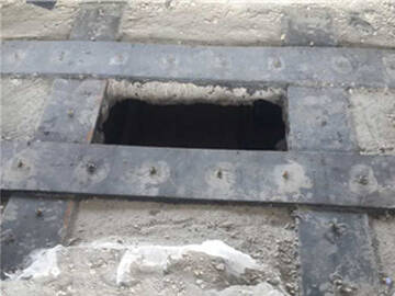 Refuerzo de losas de hormigón armado con placas de acero adheridas