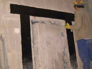 Revestimiento de apertura mediante envoltura de polímero reforzado con fibra de carbono (CFRP) de 300 g