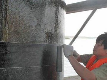 Envoltura de fibra de carbono para reforzar columnas