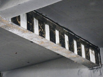 Refuerzo de la viga del bastidor con tejido de fibra de carbono unidireccional