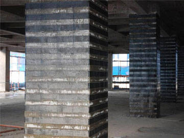 Larga vida útil, refuerzo de tejido FRP de columnas y vigas.