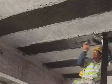 Refuerzo de losas con fibra de carbono