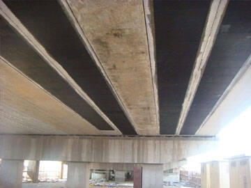 Ponte de viga de concreto reforçado com tecido de fibra de carbono - Ponte de vala da ponte traseira