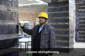 columnas con fibra de carbono