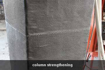 fibra de carbono en columnas
