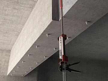 Conexiones de varillas de refuerzo instaladas posteriormente mediante anclaje químico