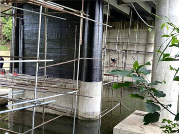 Pier y viga Puente de fortalecimiento de fibra de carbono